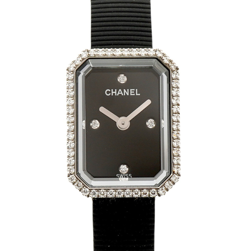 Chanel Première Diamond Bezel H2434 Black Dial Women's Watch